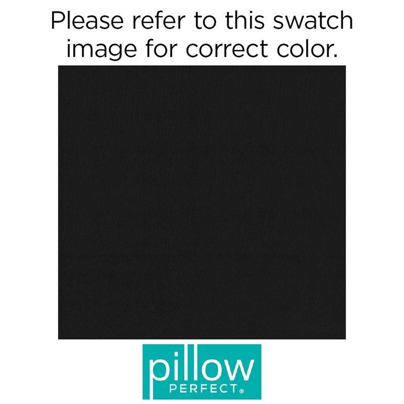 Pillow Perfect 72.5"x21" ECOM Canvas Outdoor Chair Cushion Black: UV & Weather-Resistant Patio Comfort