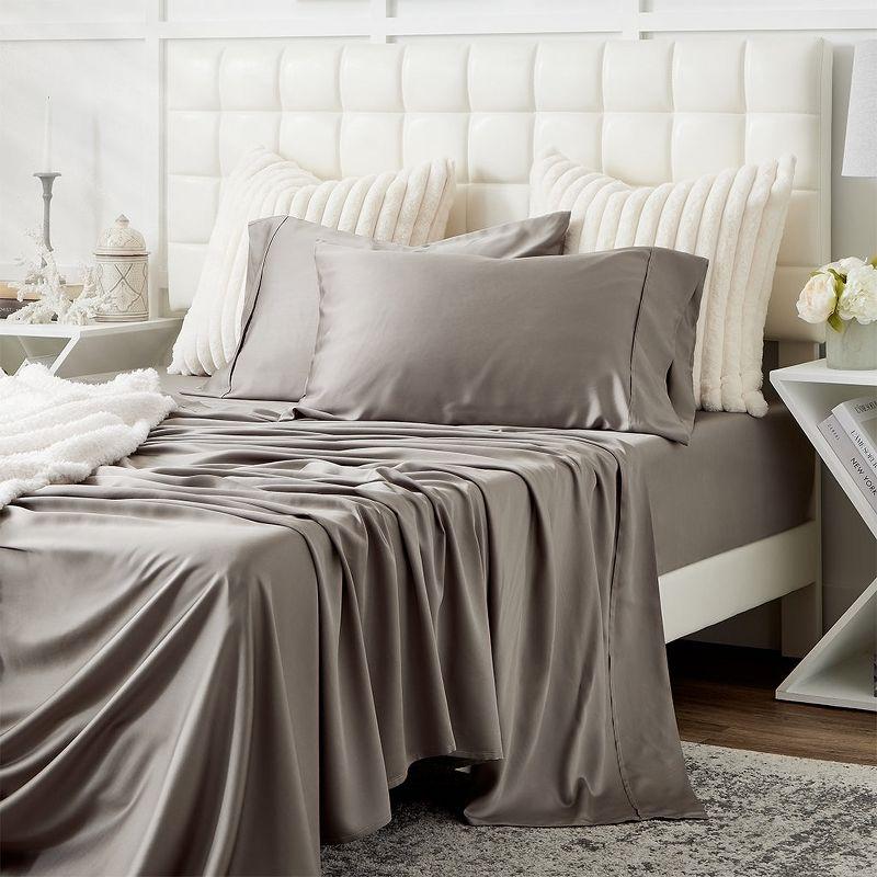 Sage Green Bamboo Rayon Queen Bed Sheet Set