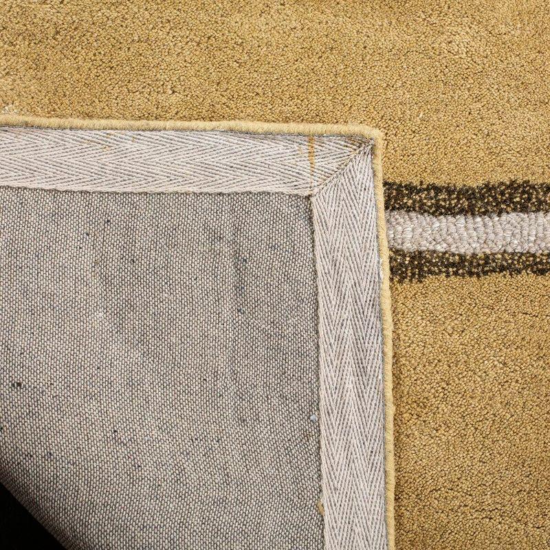 Martha Stewart Chalk Stripe - MSR3617 - Indoor Hand Tufted Area Rugs - Toffee Gold - 9'6"x13'6"