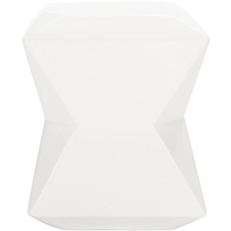 Conan Concrete Accent Stool - Indoor/Outdoor - VNN1030 - White - Safavieh