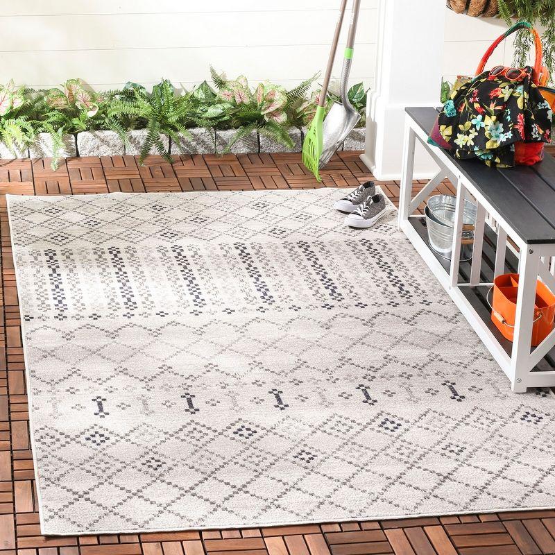 Charcoal Grey Medallion 9' x 12' Synthetic Area Rug