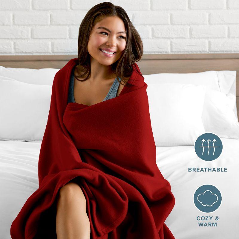 Bare Home Lightweight Polar Fleece Blanket