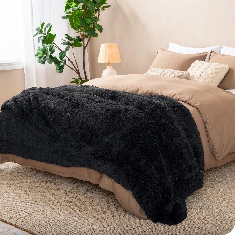 Bare Home Shaggy Faux Fur Sherpa Blanket