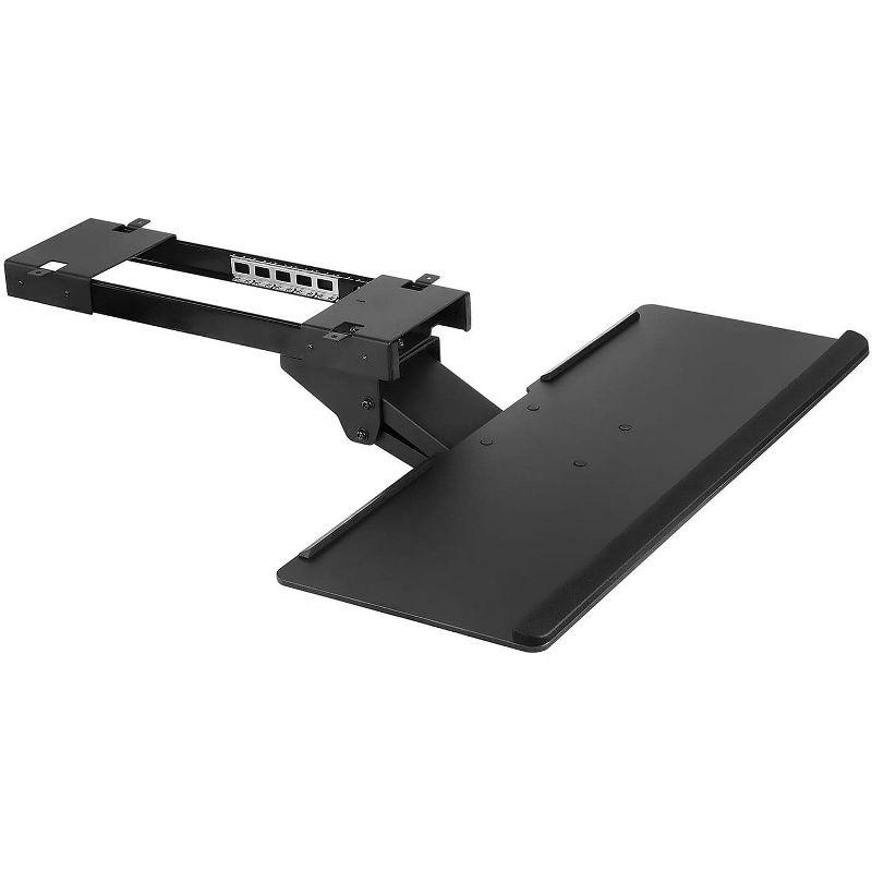 Mount-It! Under Desk Computer Keyboard and Mouse Tray, Ergonomic Keyboard Drawer with Gel Wrist Pad, Black