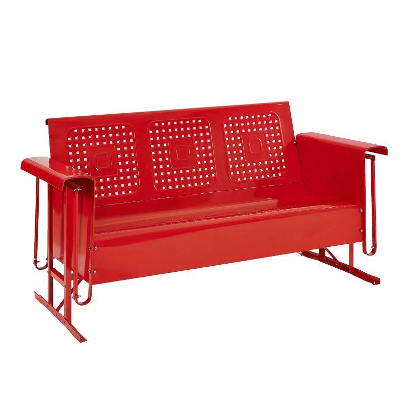 Crosley Bates Outdoor Sofa Glider Bright Red