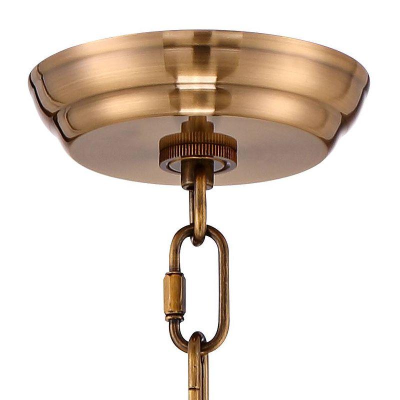 Possini Euro Design Antique Brass Pendant Lighting 13" Wide Modern Industrial Clear Glass Shade Fixture for Dining Room Living Foyer Kitchen Island