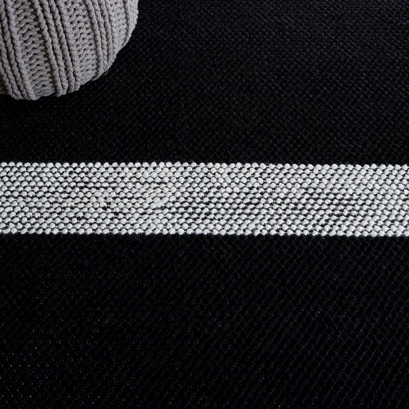 Natura NAT324 Flat Weave Indoor Area Rug - Black/Ivory - 8'x10' - Safavieh