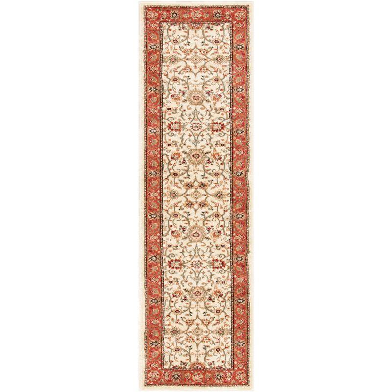 Lyndhurst LNH212 Power Loomed Runner Rug - Ivory/Rust - 2'3"x8' - Safavieh