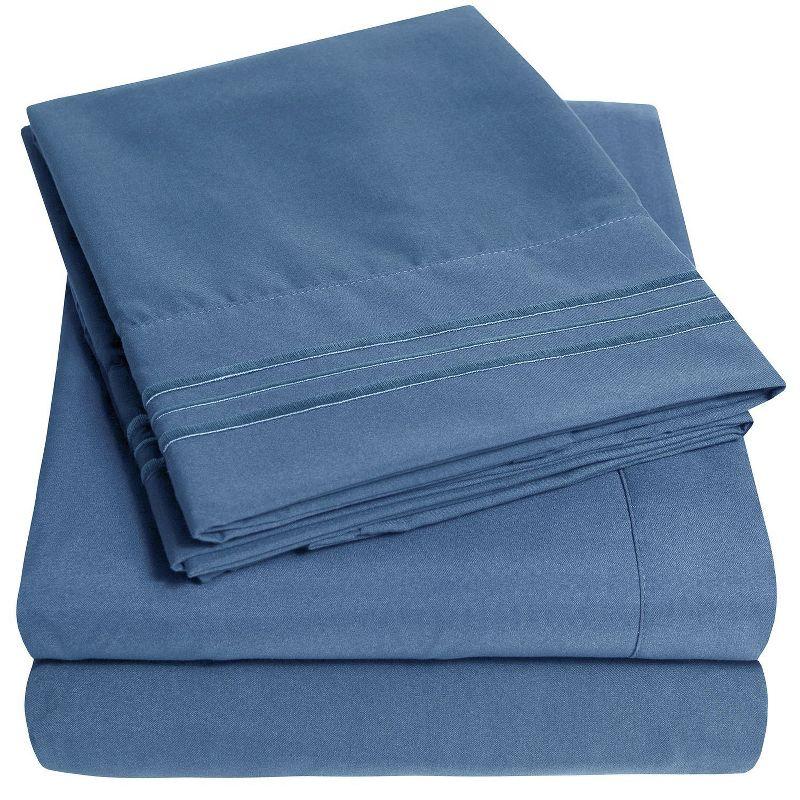 Sweet Home Collection Luxurious Classic Soft Solid 1800 Series Microfiber Sheet Set, Various Colors and Sizes