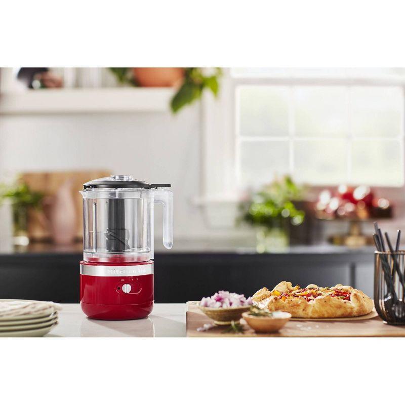 Empire Red Cordless 5-Cup Food Chopper with Stainless Steel Blade