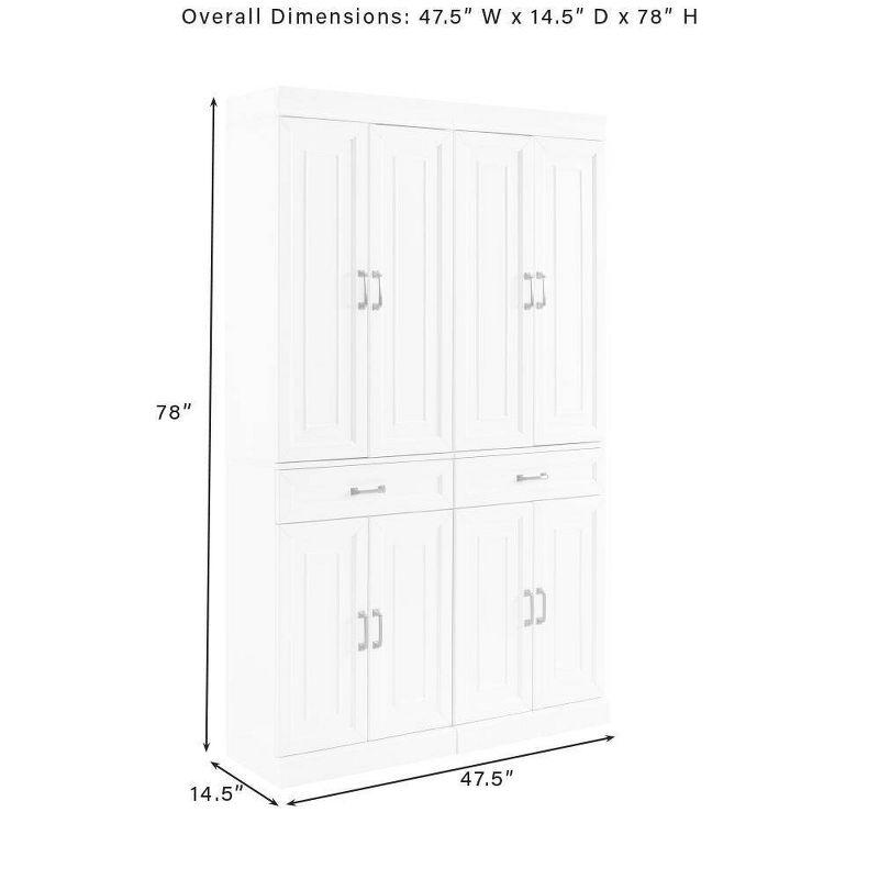 Crosley 78" Stanton 2pc Kitchen Storage Pantry Cabinet Set Coffee: Traditional Style, Wood Veneer, MDF