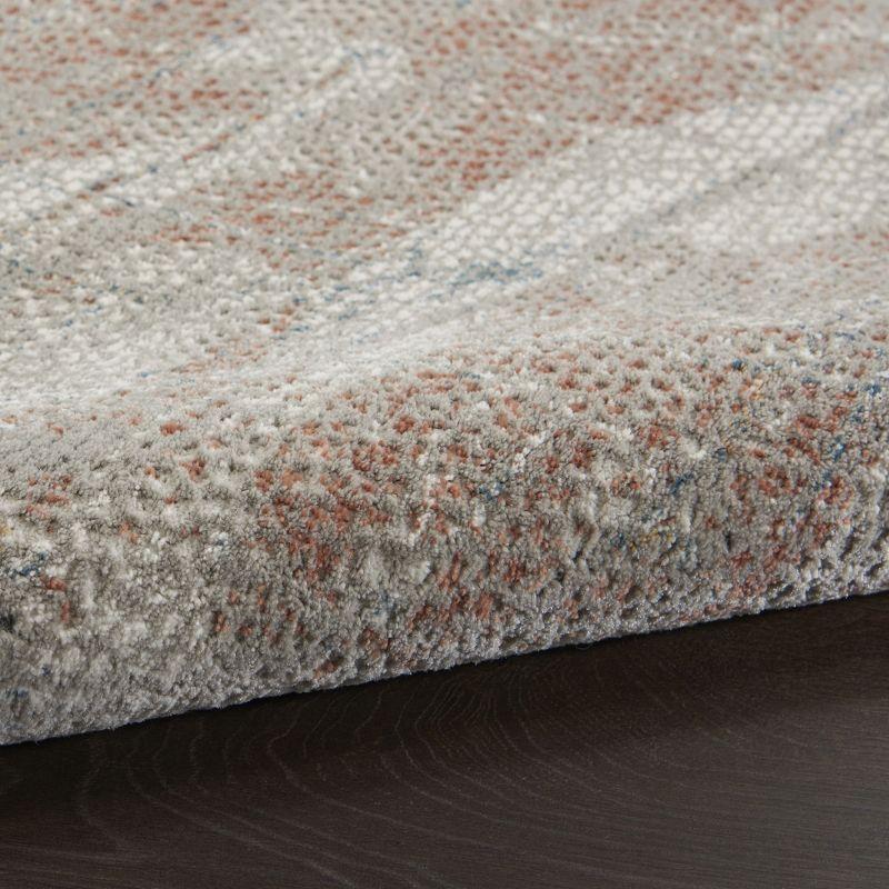 Nourison Rustic Textures Indoor Area Rug Light Grey/Rust 7'10" x 10'6"