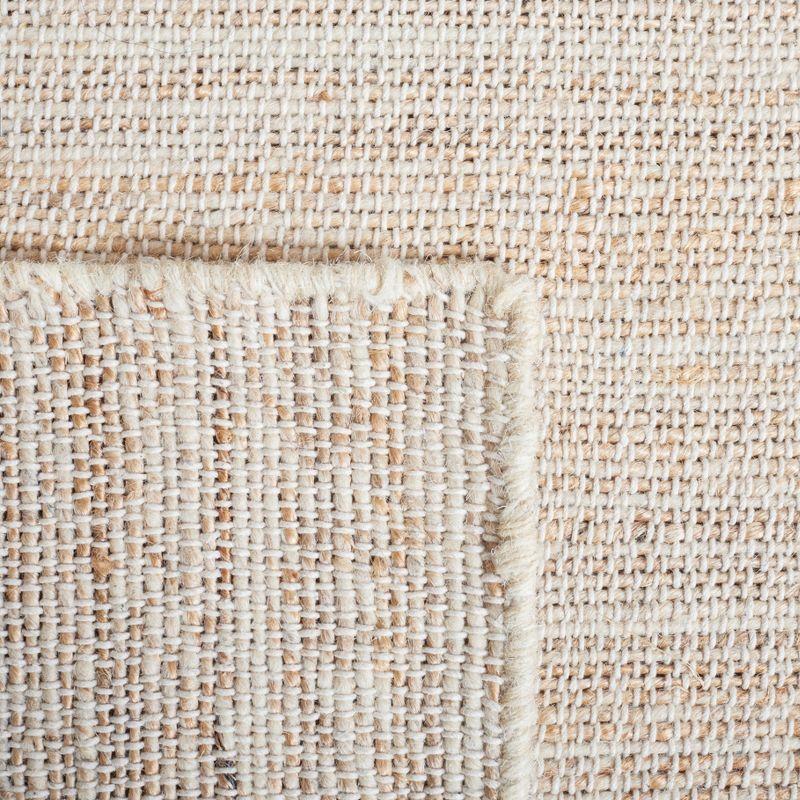 Handmade Tufted Beige Wool Square Area Rug