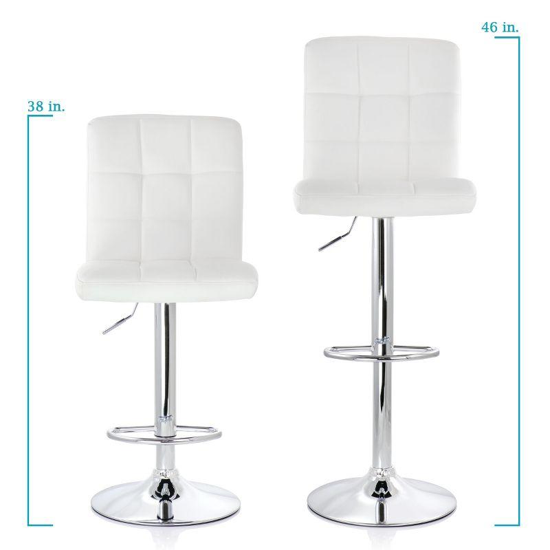 Latitude Run® Jaretssi Swivel Upholstered Adjustable Height Counter Stool with Metal Frame (Set of 2)