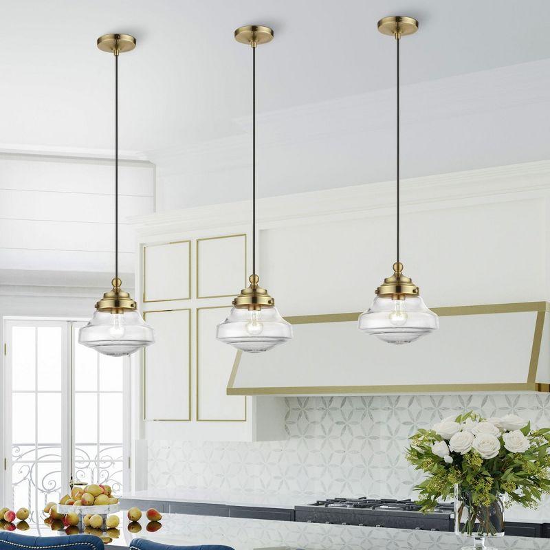 Livex Lighting Avondale 1 - Light Pendant in  Antique Brass