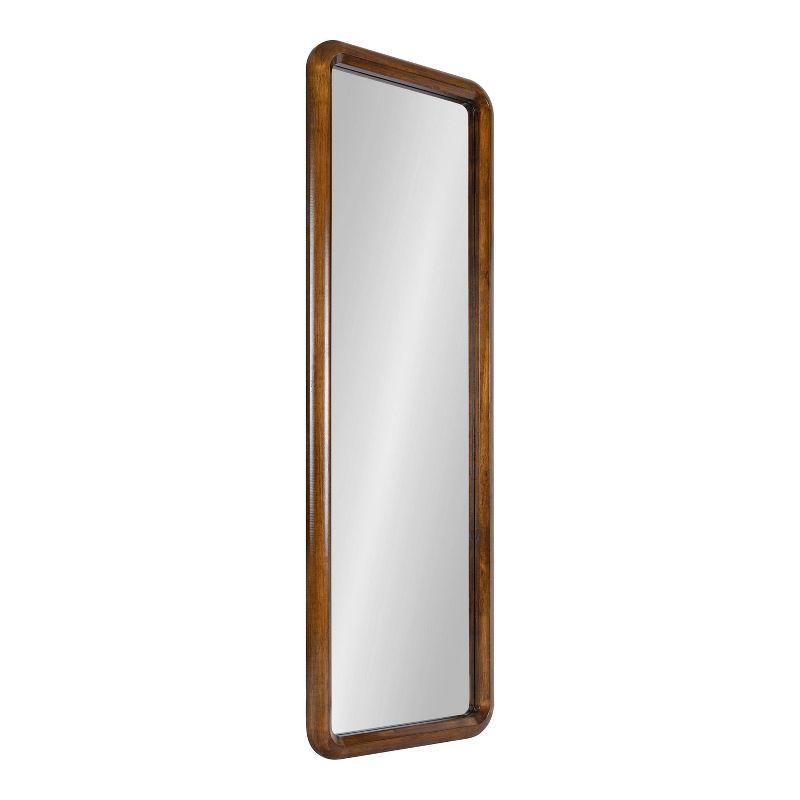 16" x 48" Pao Full Length Wall Mirror Walnut Brown - Kate & Laurel All Things Decor