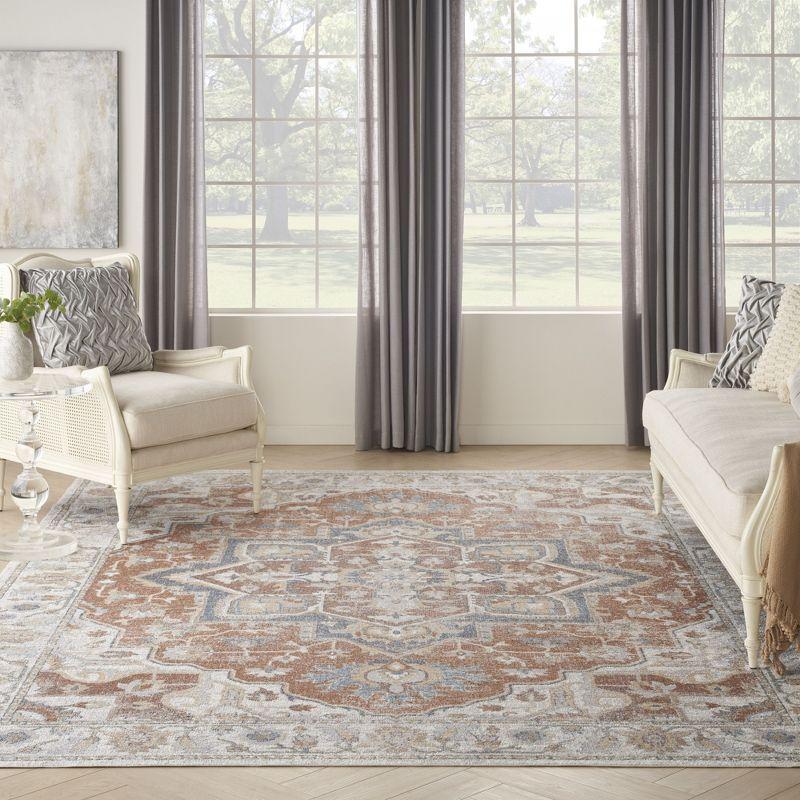 Nourison Washable Astra Vintage Medallion Indoor Flatweave Area Rug