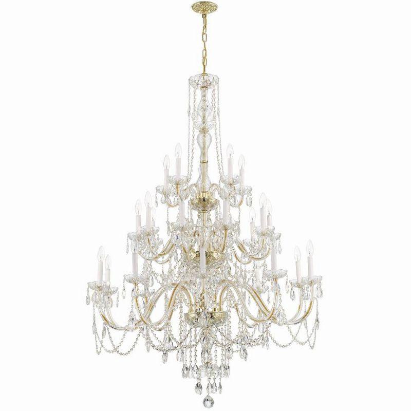 Crystorama Lighting Traditional Crystal 25 - Light Chandelier in  Polished Brass