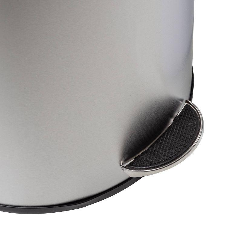 Honey-Can-Do 40L Semi Round Stainless Steel Step Trash Can