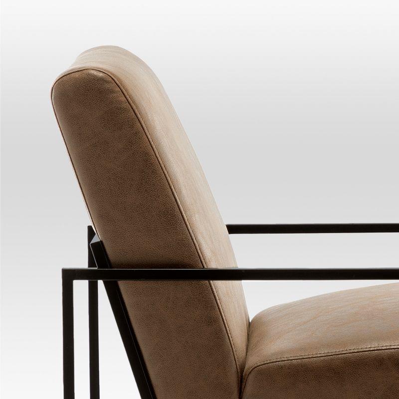 eLuxury Metal Arm Accent Chair