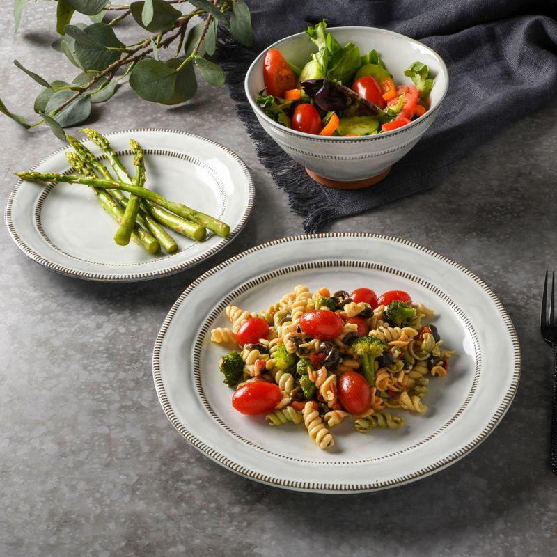 ECLANK 12 Piece Stoneware Dinnerware Set - Service for 4