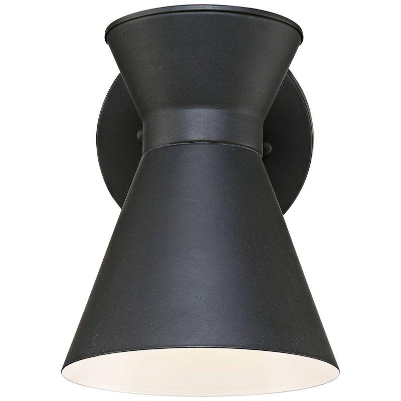 John Timberland Vance Mid Century Modern Wall Light Sconce Black Hardwire 6" Fixture LED Swivel Head for Bedroom Bathroom Vanity Reading Living Room
