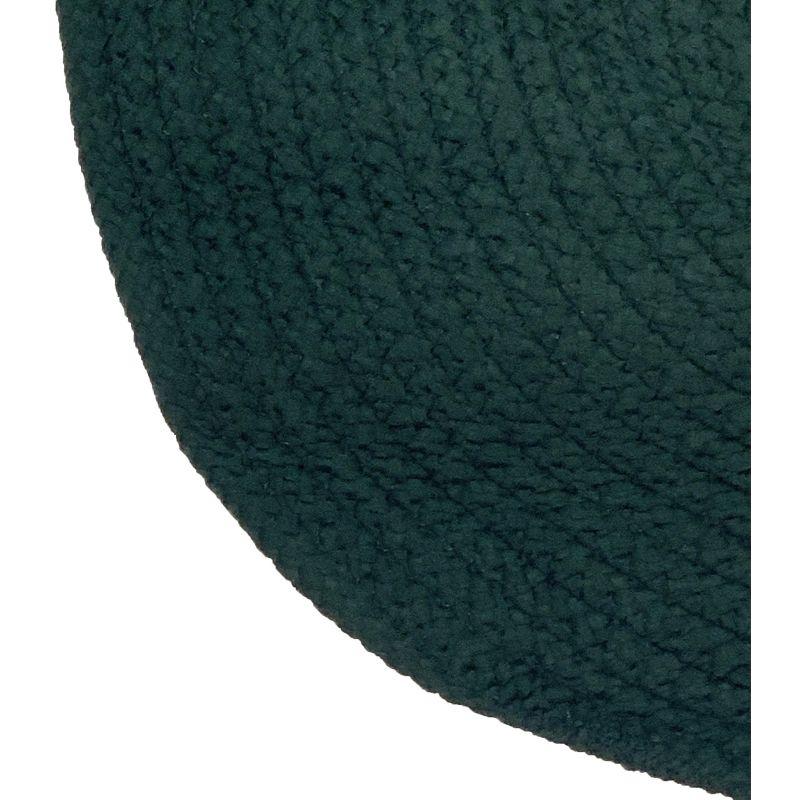 Hunter Green Solid Braided Oval Synthetic Rug 20" x 30"