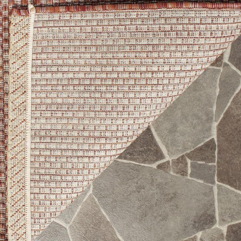 Courtyard CY8521 Power Loomed Indoor/Outdoor Area Rug - Red/Beige - 6'7"x6'7" - Safavieh.