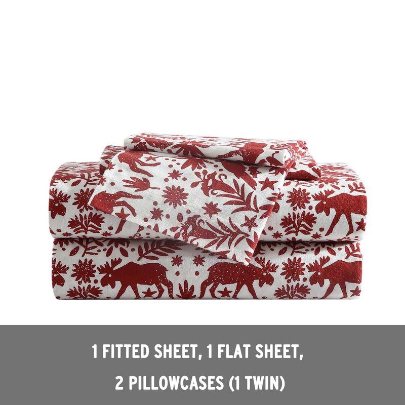 Eddie Bauer Arcadia Red Twin Sheet Set