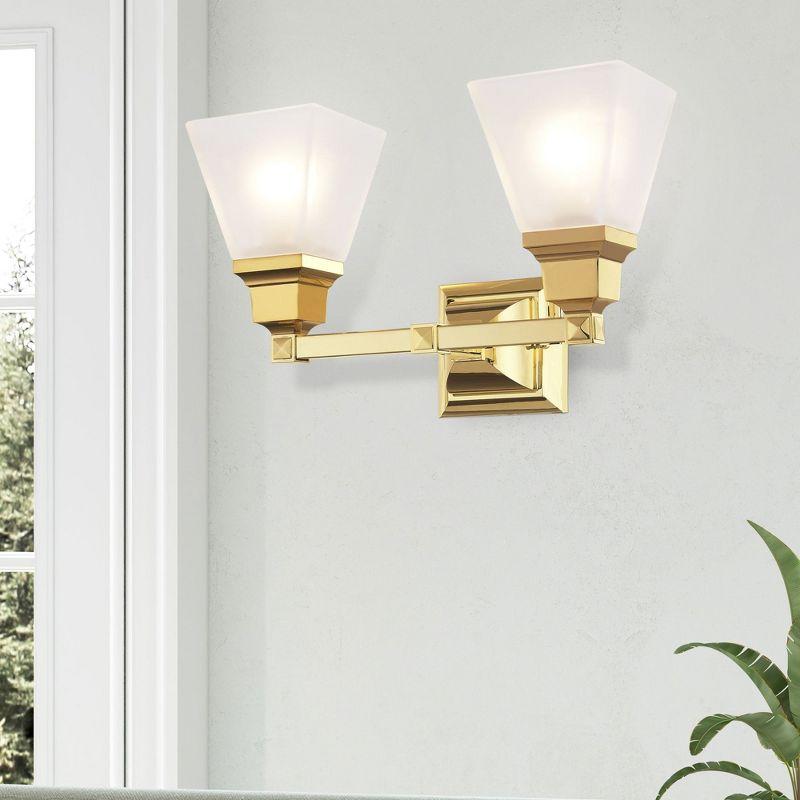Livex Lighting Mission 2 - Light Vanity in  Polished Brass