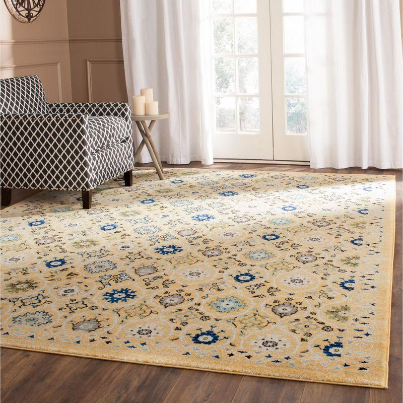 Evoke EVK210 Power Loomed Area Rug - Gold/Ivory - 8'x10' - Safavieh.