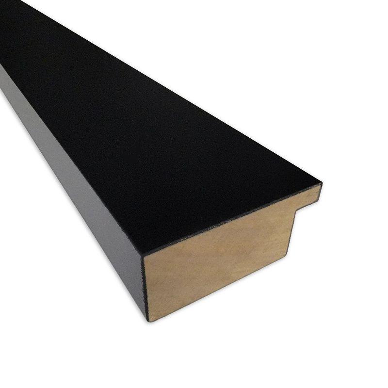 Amanti Art Basic Black Narrow Wood Picture Frame Opening Size 18x24 in.
