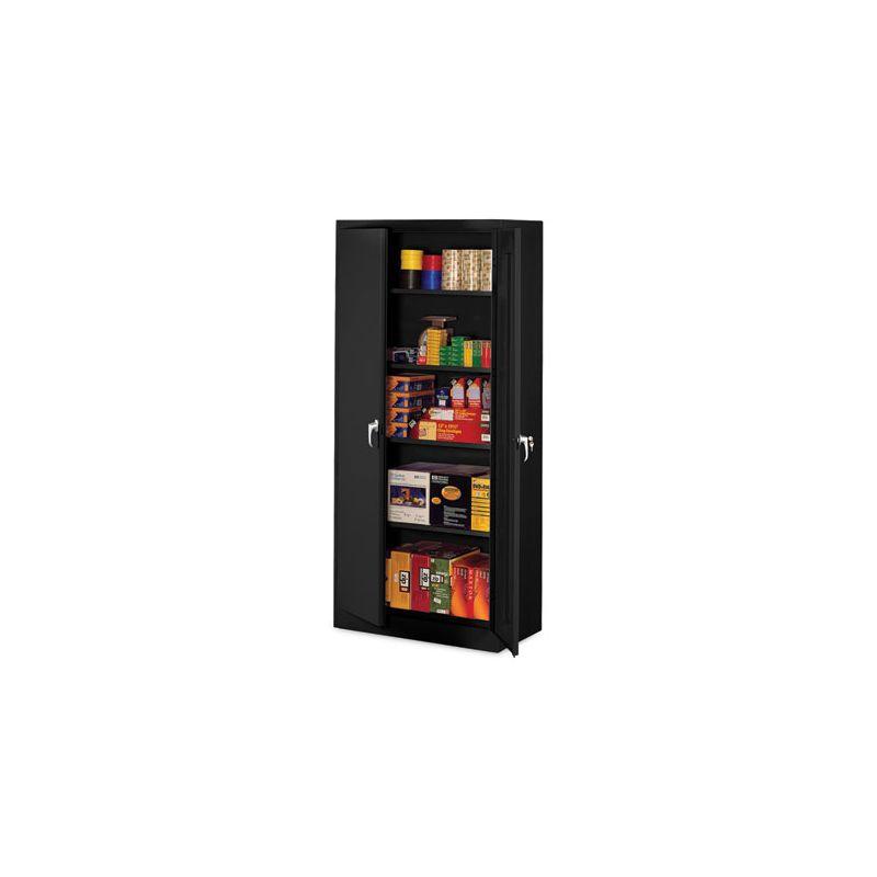 Alera Assembled 78" High Heavy-Duty Welded Storage Cabinet, Four Adjustable Shelves, 36w x 24d, Black