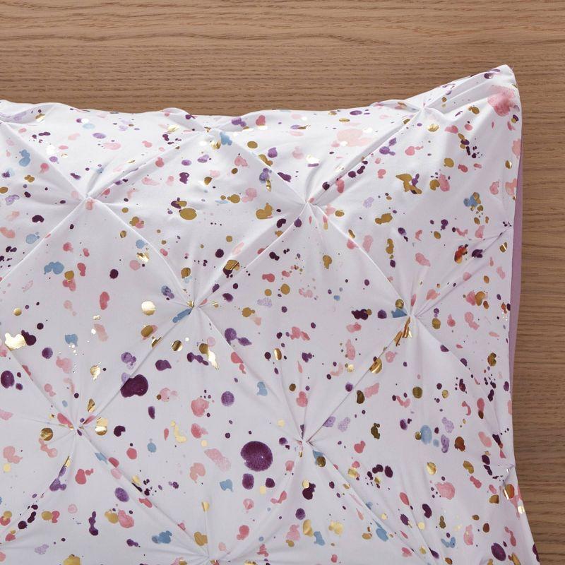 Nicole Metallic Printed and Pintucked Duvet Cover Set - Intelligent Design