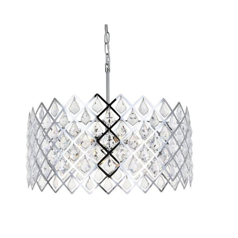 Elegant Lighting Lyla 21 inch pendant in chrome