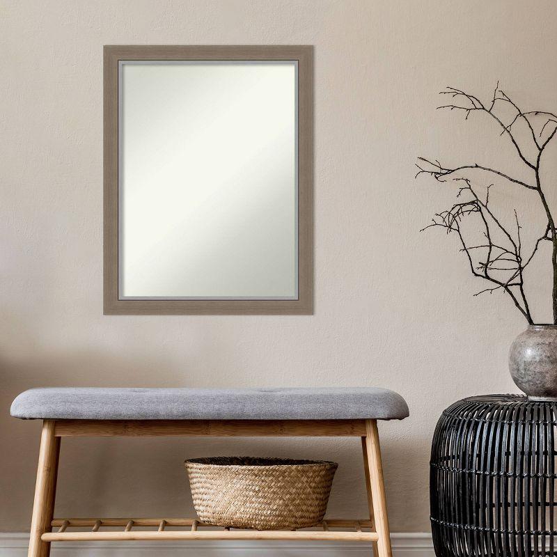 21"x27" Eva Narrow Wall Mirror for Bathroom, Modern Style - Amanti Art: Includes Mounting Hardware