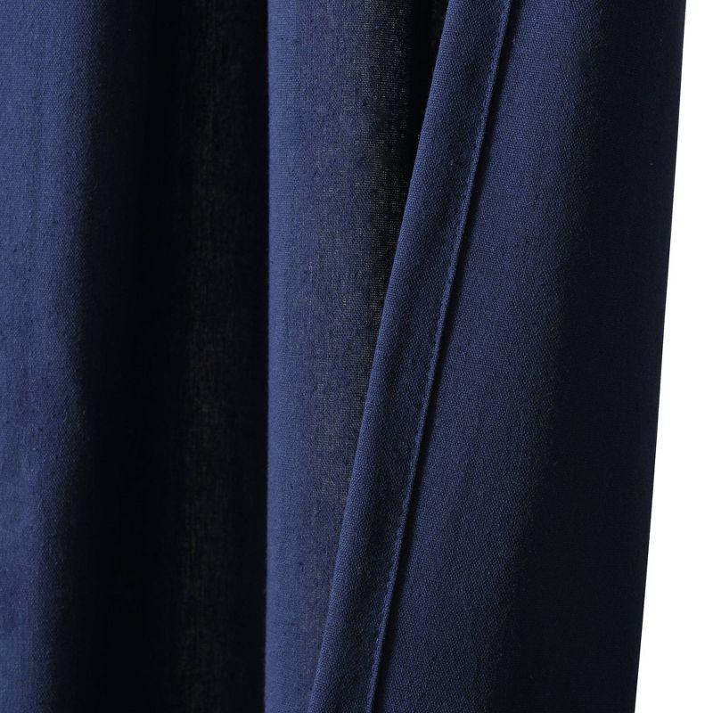 Lush Decor Tassel Window Solid Cotton Blend Semi-Sheer Rod Pocket Single Curtain Panel
