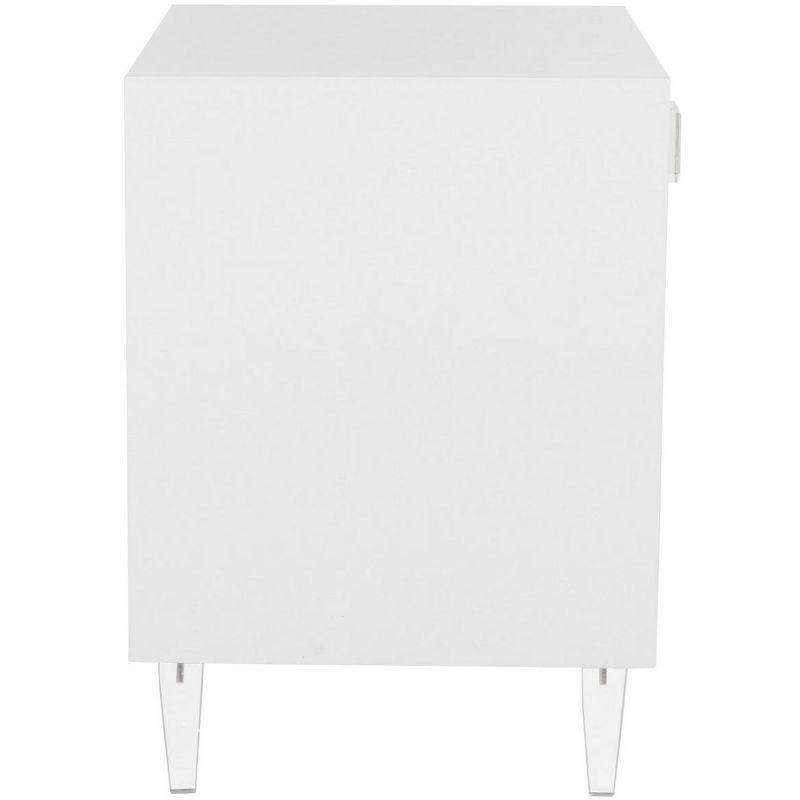 Arcelia Eglomise Side Table - White - Safavieh.