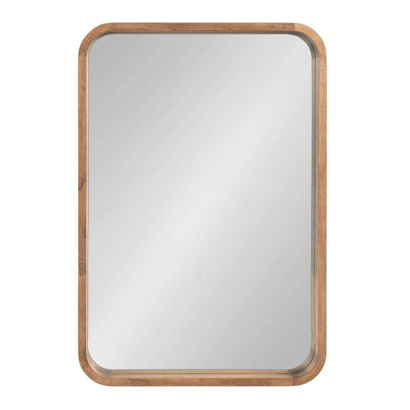 Kate & Laurel All Things Decor Hutton Wood Framed Radius Rectangle Decorative Wall Mirror