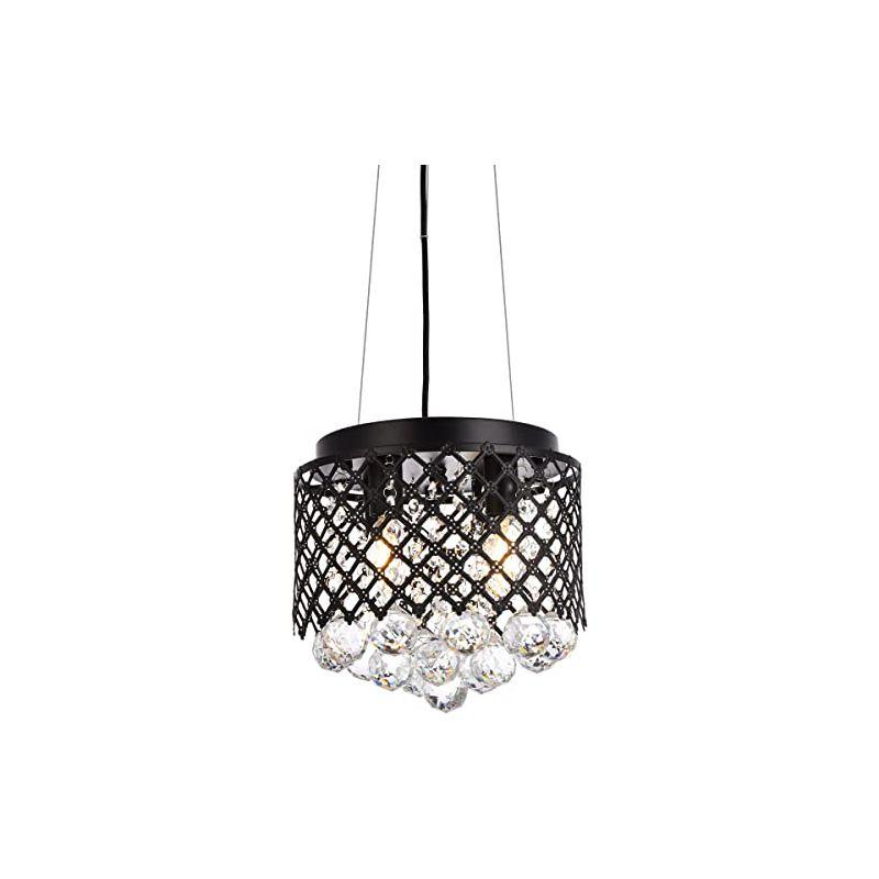Elegant Lighting Tully 4 lights pendant in black