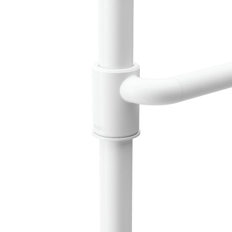 36"-66" Umbra Anywhere Curtain Rod White: Tension Mount, Metal, Smooth Finish, 5-Year Warranty, 15 lb Capacity