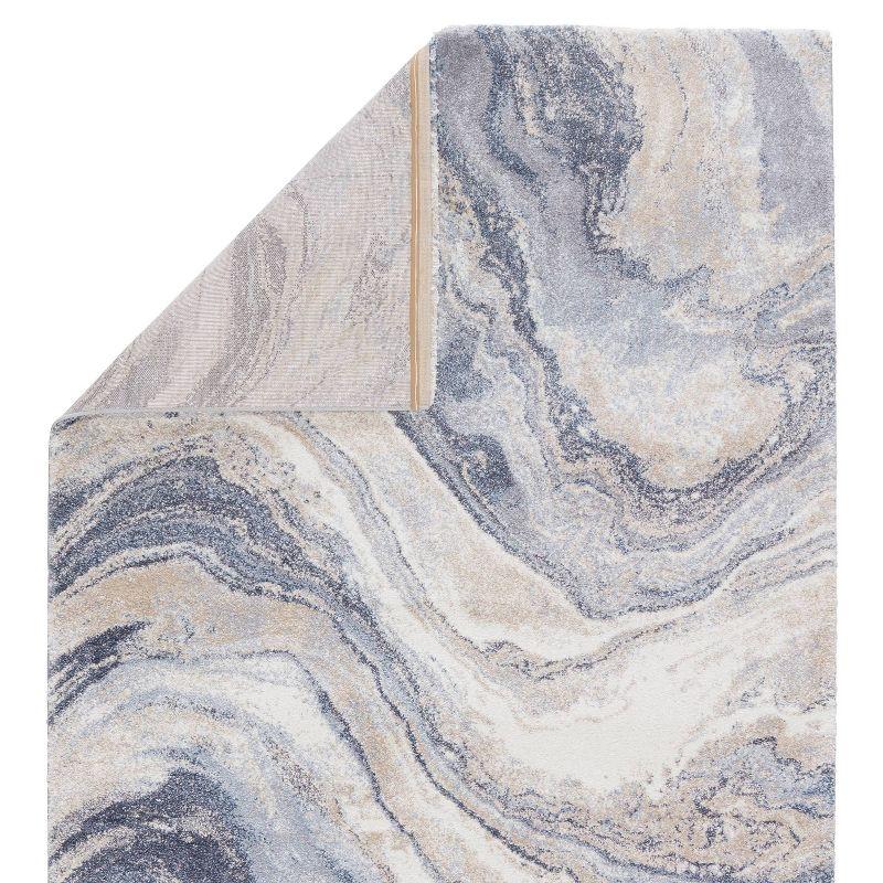 5'x7'6" Vibe by Orion Abstract Area Rug Blue/Light Gray - Jaipur Living: High Pile, Vintage Style, Indoor Use