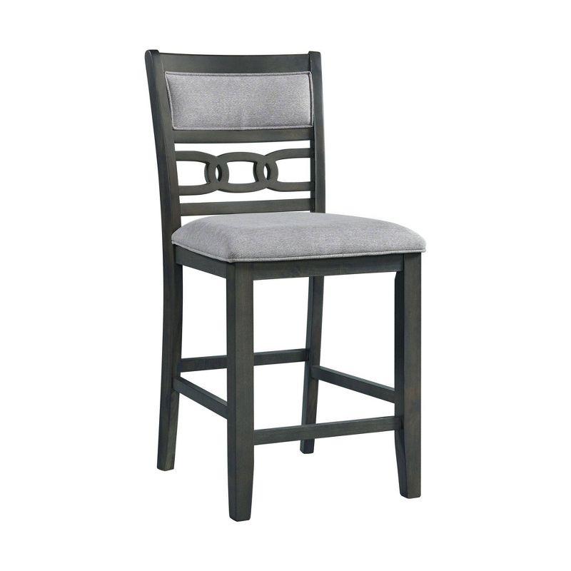 5pc Taylor Counter Height Dining Set with Shelf & Faux Leather Chairs - Picket House Furnishings