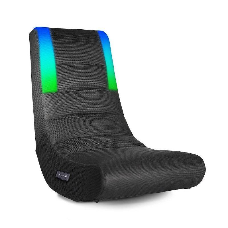 Black Armless Gaming Chair with RGB Lighting