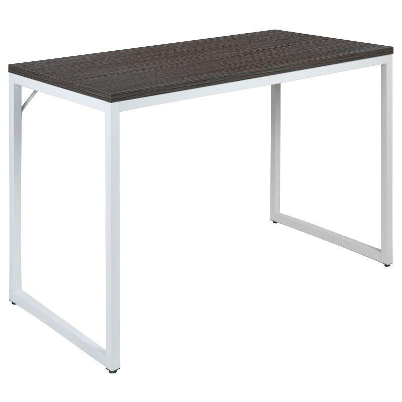 Flash Furniture Tiverton Industrial Modern Desk - Commercial Grade Office Computer Desk and Home Office Desk - 47" Long (Rustic Gray/White)