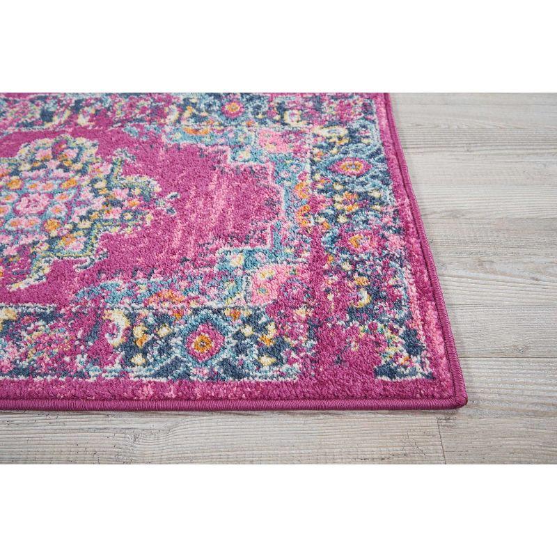 Nourison Passion Medallion Bohemian Indoor Rug Fuchsia 1'10" x 2'10"