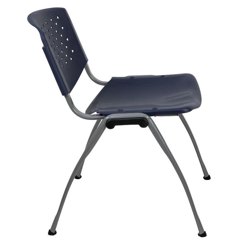 Memphis 880 lb. Capacity Plastic Stack Chair with Powder Coated Frame