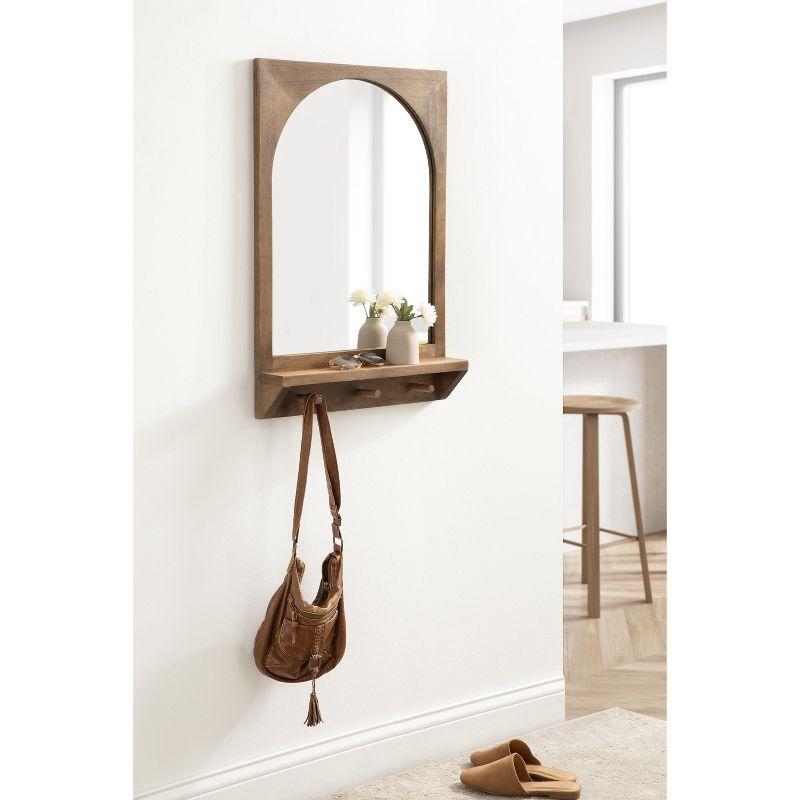 Kate and Laurel Andover Functional Mirror - Brown, 20x30