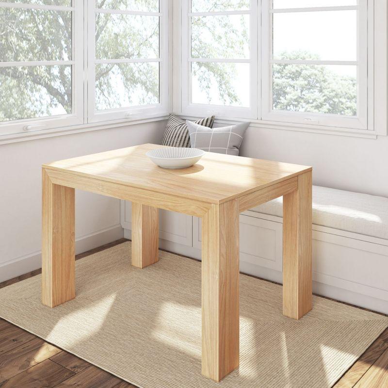 Blonde Wirebrush Solid Wood 48" Modern Dining Table