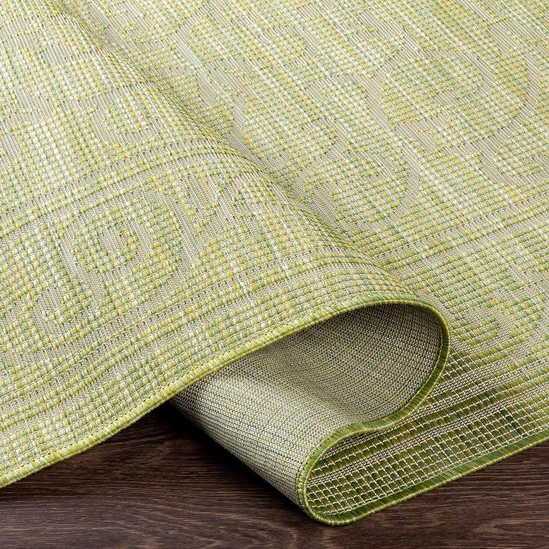 Livabliss Pasadena 5'1"x7' Rectangle Woven Indoor and Outdoor Area Rugs Light Green